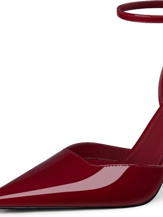 branded Shoes - Women Chunky Heel Pumps: 3.9 Inch High Sexy Heels, Comfortable Formal Homecoming